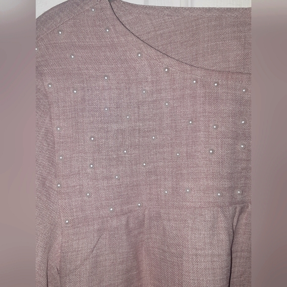 (XS/M) Luna Vintage Pearl Embellised Blouse Ptp 18"×L23" - Picture 4 of 10